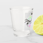 Rainboogpasta Lovevogels Gepersonaliseerd heet gla Shot Glas (Links)