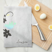 Rainboogpasta Lovevogels, gepersonaliseerd Theedoek (Quarter Fold)