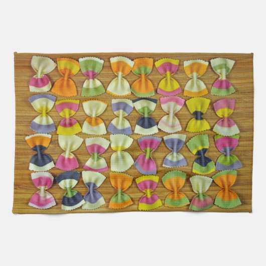 Rainboogpastapatroon Theedoek (Horizontaal)