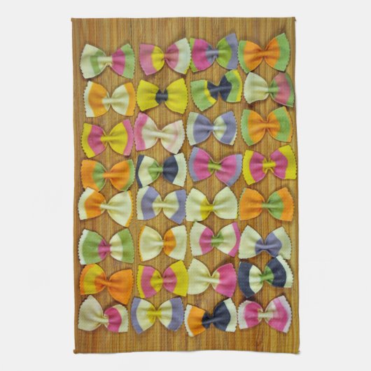 Rainboogpastapatroon Theedoek (Verticaal)