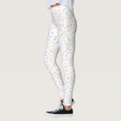 Rainboogpastel Waterverf Stip Patroon Leggings (Links)