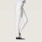 Rainboogpastel Waterverf Stip Patroon Leggings (Rechts)