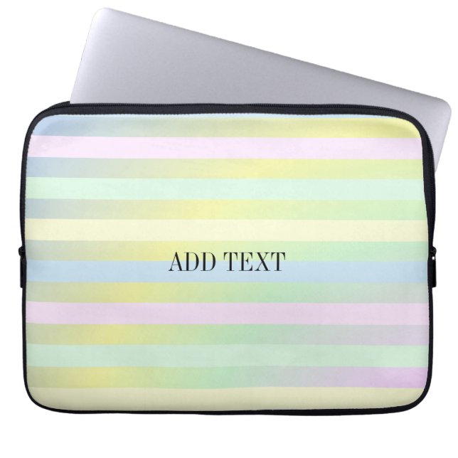Rainboogpastelkleuren Laptop Sleeve (Voorkant)