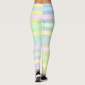 Rainboogpastelkleuren Leggings (Achterkant)