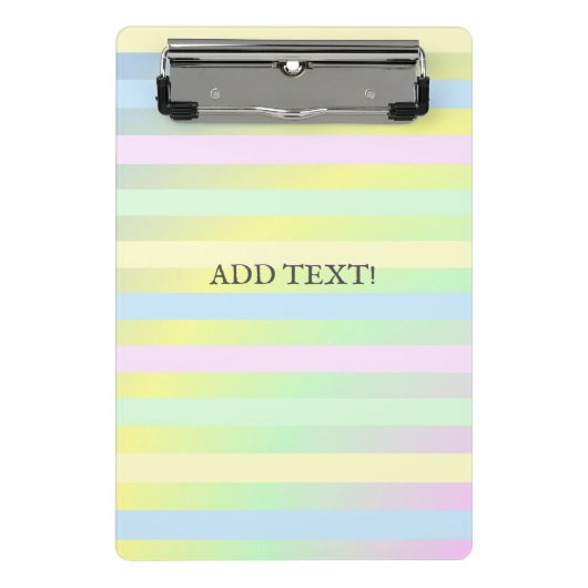 Rainboogpastelkleuren Mini Klembord (Voorkant)