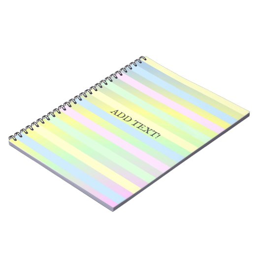 Rainboogpastelkleuren Notitieboek (Linkerzijde)