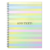 Rainboogpastelkleuren Notitieboek (Voorkant)