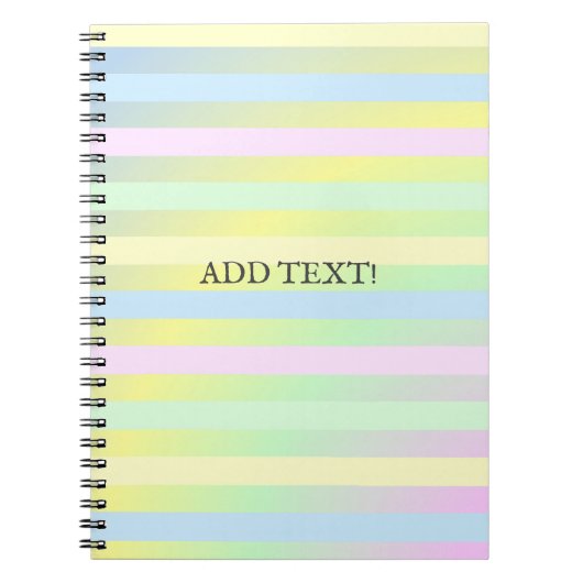 Rainboogpastelkleuren Notitieboek (Voorkant)