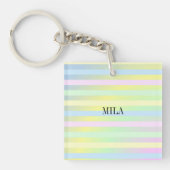 Rainboogpastelkleuren Sleutelhanger (voorkant)