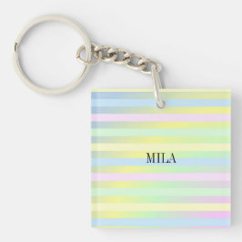 Rainboogpastelkleuren Sleutelhanger