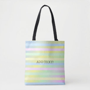 Rainboogpastelkleuren Tote Bag