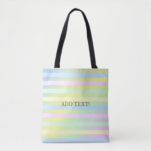 Rainboogpastelkleuren Tote Bag (Voorkant)
