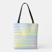 Rainboogpastelkleuren Tote Bag (Achterkant)