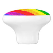 Rainboogpatroon abstract keramische knop (Zijkant)