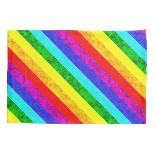 Rainboogpatroon abstract kussensloop (Achterkant)