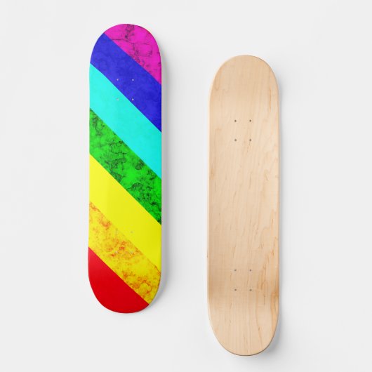Rainboogpatroon abstract persoonlijk skateboard (Voorkant)