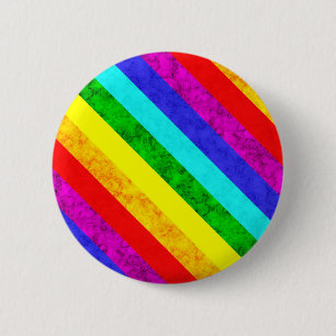 Rainboogpatroon abstract ronde button 5,7 cm