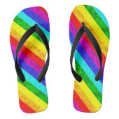 Rainboogpatroon abstract teenslippers (Voetbed)