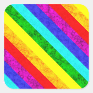 Rainboogpatroon abstract vierkante sticker
