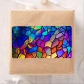 Rainboogpatroon Glas in lood Etiket (Insitu)
