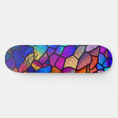Rainboogpatroon Glas in lood Persoonlijk Skateboard (Horizontaal)