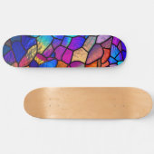Rainboogpatroon Glas in lood Persoonlijk Skateboard (Horizontaal)