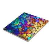 Rainboogpatroon Glas in lood Tegeltje (Zijkant)