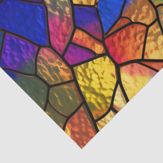 Rainboogpatroon Glas in lood Tissuepapier (Detail)