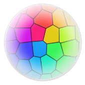 Rainboogpatroon Keramische Knop (Voorkant)