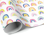 Rainboogpatroon Kinder Cadeaupapier (Rol Hoek)