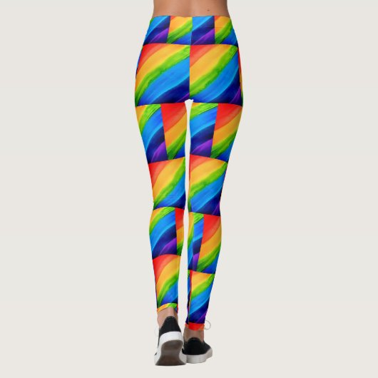 Rainboogpatroon Leggings (Achterkant)