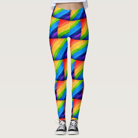 Rainboogpatroon Leggings (Voorkant)