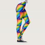 Rainboogpatroon Leggings<br><div class="desc">RegenboogLeggings. Deze levendige leggings zijn versierd met een waterverf gestript patroon in regenboogkleuren. Oorspronkelijke Waterverf © Michele Davies.</div>