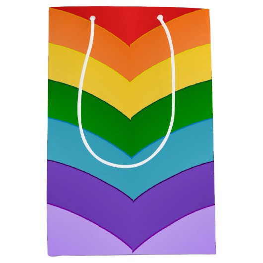 Rainboogpatroon Medium Cadeauzakje (Voorkant)