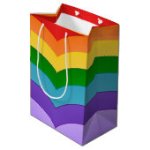 Rainboogpatroon Medium Cadeauzakje (Achterkant Gekanteld)