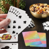 Rainboogpatroon met naam afspeelkaarten pokerkaarten (Insitu)
