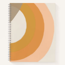Rainboogpatroon modern boho notebook roze oranje