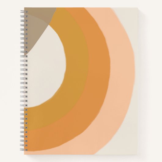 Rainboogpatroon modern boho notebook roze oranje notitieboek (Voorkant)