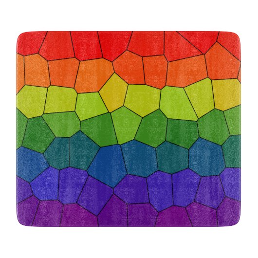 Rainboogpatroon Snijplank (Voorkant)