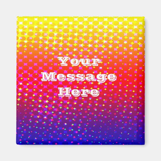 Rainboogpatroon Sparkle Magnet (Voorkant)