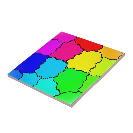 Rainboogpatroon Tegeltje (Zijkant)