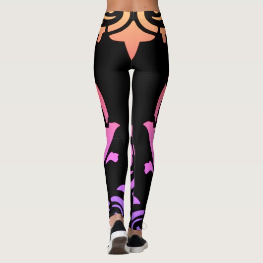 Rainboogpatroon Victoriaans Leggings (Achterkant)