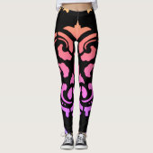 Rainboogpatroon Victoriaans Leggings (Voorkant)
