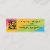 Rainboogpenseeldiagram Volg QR-code Mini Visitekaartje (Achterkant)