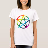Rainboogpentakel voor lichte Shirten T-shirt (Voorkant)