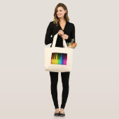 Rainboogpianotoetsenbord en noten grote tote bag (Voorkant (model))