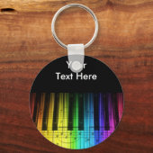 Rainboogpianotoetsenbord en noten sleutelhanger (Voorkant)