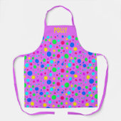 Rainboogpoka-punten op roze Aangepast Schort (Voorkant)