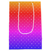 Rainboogpoliekdots met gouden ballonnen medium cadeauzakje (Achterkant)