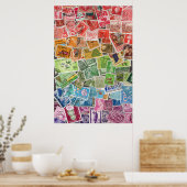 Rainboogpostzegels Poster (Keuken)
